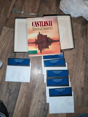 Castles II 2 Siege And Conquest 1992 IBM MS DOS Game 6 Disk  - Image 1 of 4