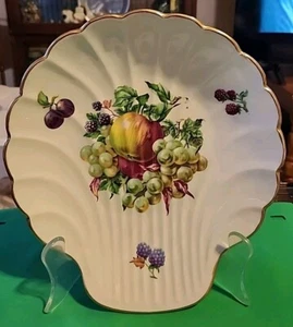 RARE Limoges Large Shell Shaped Fruit Design serving Plate Made in France - Picture 1 of 11