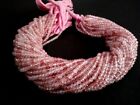 5 Strand Natural Strawberry Quartz Rondelle Faceted 3-4mm Beads 13"Inch N5