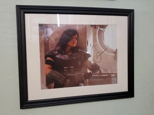 Authentic SWAU Gina Carano Cara Dune Star Wars Framed Autograph 11"×17" - Picture 1 of 2