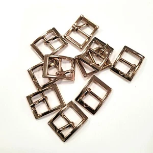 Y3114 Center Bar Buckle Single Prong 12mm 1/2" Rose Gold High Quality - Picture 1 of 3