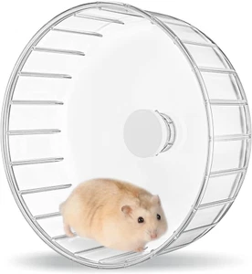 Ruota Criceto, 17Cm Super Silenziosa Ruota Da Corsa Trasparente per Criceti Picc - Foto 1 di 12