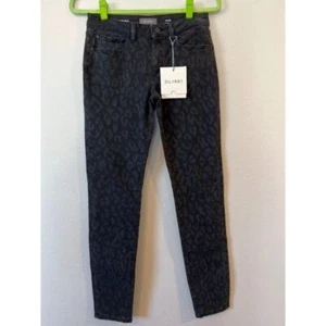 DL1961 Party Animal NWT Black Leopard Print Jeans Girls size 16 Womens 4 - Picture 1 of 10