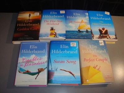 Elin Hilderbrand 7 Hardcover Book Lot Hotel Nantucket 28 Summers Swan Song Girl Foto 1 de 4