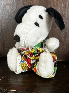 VTG Snoopy Soft Toy Plush 1968 United Feature Syndicate W/ Peanuts Overalls RARE - Picture 1 of 14