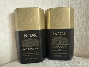 Inoar Moroccan Blowout Treatment & Shampoo Set 250 ml Step 1 & 2 - Picture 1 of 2