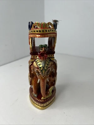 Sandália Ambabari elefante esculpida à mão madeira estátua esculpida à mão - Imagem 1 de 4