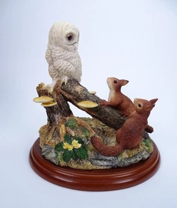 Border Fine Arts Country Characters A1282 Curiosity Red Squirrels & Owl 2001 - Picture 1 of 18