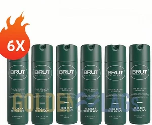 6X BRUT ORIGINAL LONG LASTING DEODORANT BODY SPRAY Brut Original Long Lasting - Picture 1 of 5