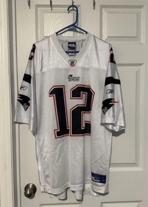 Camiseta De Colección New England Patriots Tom Brady Hombres Talla XL Reebok Y2K #12 Jugadores NFL - Imagen 1 de 4