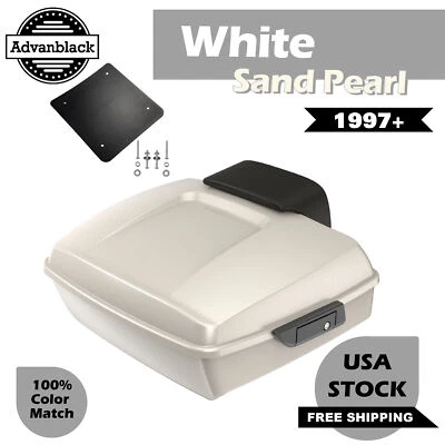 White Sand Pearl Chopped Tour Pack Fits Harley Street Road King Glide 97+ - Image 1 of 4