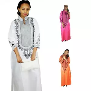 African Clothing For Woman Embroidery Design Soft Material Dress without X21170 - Picture 1 of 27