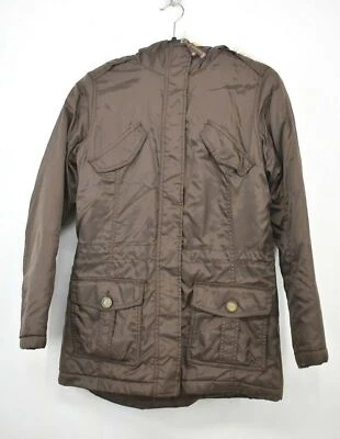 Land's End Kids Snap Zip Long Sleeve Comfort Fit Faux Fur Hooded Jacket L/14 - Image 1 of 4