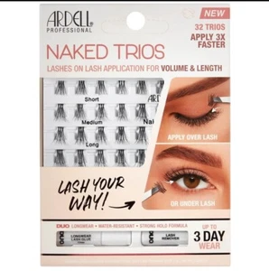 Kit de tríos de pestañas desnudas Ardell con pestañas reutilizables de imitación, pegamento y removedor de pestañas - Imagen 1 de 4
