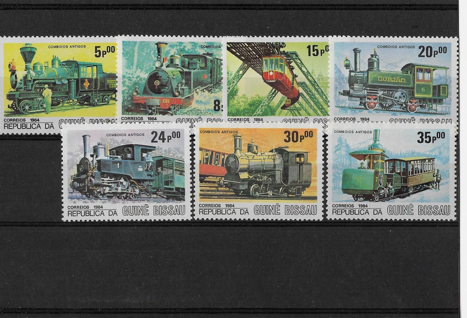 lot 7 timbres neufs série train Chemin de Fer -Guiné- Bissau 1984 - Photo 1/1