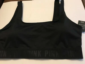 Victoria Secret PINK Sport Bra Black Camo Bling S L M NEW Ultimate Lightly Lined - Picture 1 of 22