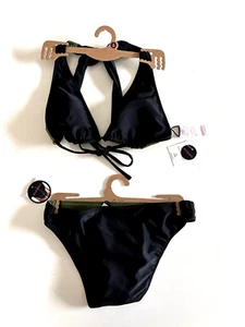 No Boundaries Reversible Swimsuit Bathing Suit Black Green Sz S 3-5 (With Tags) - Picture 1 of 6