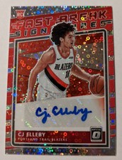 2020-21 CJ Elleby Donruss Optic FAST BREAK AUTO SIGNATURES DISCO PRIZM Blazers