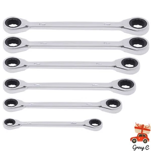6 PCs Extra Long Ratchet Wrenches Set Wrench Set w/ Metric 8mm-19mm - Bild 1 von 13