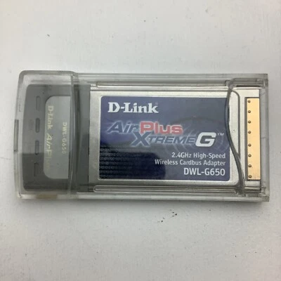D-Link AirPlus XtremeG 2.4Ghz High-Speed Wireless Cardbus Adapter DWL-G650 - Image 1 of 2
