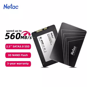 Netac 512GB SSD 2.5'' SATAIII 6Gb/s Internal Solid State Drive 500MB/s PC Laptop - Picture 1 of 10