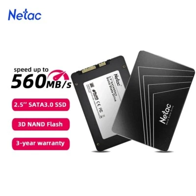 Netac 120GB SSD 2.5'' SATA III 6Gb/s Internal Solid State Drive 500MB/s PC Latop - Image 1 of 4