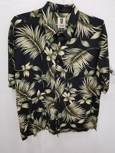 Tori Richards Designer schwarz Aloha hawaiianisches Shirt Größe XL - Bild 1 von 6