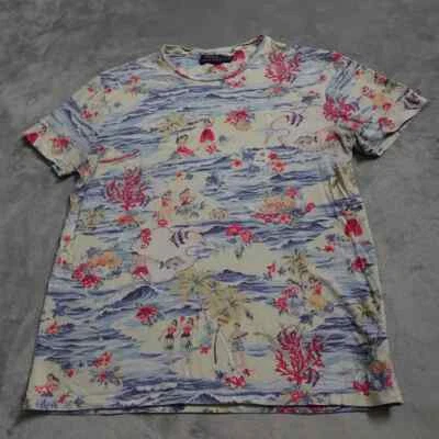 Polo Ralph Lauren футболка мужская средний многоцветный гавайский принт пуловер повседневный - Изображение 1 из 4