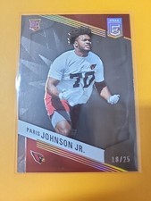 2023 Donruss Elite Paris Johnson Jr Gold ROOKIE RC #'D 18/25 Arizona Cardinals 