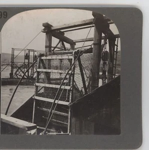 Rueda de pescado Lower Columbia River O Keystone Stereoview 1898 - Imagen 1 de 4