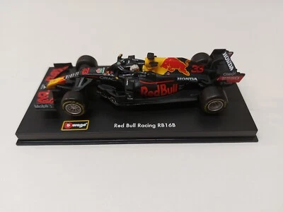 F1 Formula 1 Red Bull Racing RB16B Max Verstappen Burago 1:43 con Box - Immagine 1 di 4