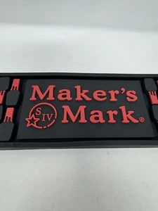 Makers Mark Rubber Bar Mat, Drink Rail Spill 24"x3.5” man cave barware new Rare - Bild 1 von 9