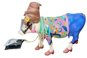 2002 Cow Parade Beehive Bovine Cow No. 9142 No Box F2GC Missing A Flower On Hive - Picture 1 of 5
