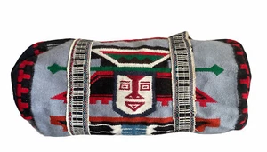 Vintage Wool Geometric South America Duffle Bag luggage hobo Boho Hippie - Picture 1 of 12