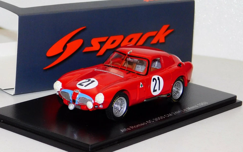 ALFA ROMEO 6C 3000 CM #21 SANESI/CARINI LE MANS 1953 SPARK S4702 1:43 - Immagine 1 di 1