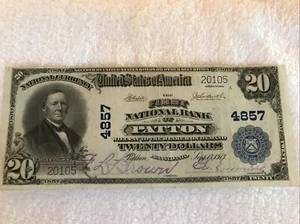 1902 $20 Dollar Federal Reserve Bank Note Rare Patton Pennsylvania Excellent Con - Picture 1 of 3