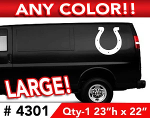 INDIANAPOLIS COLTS "U" LARGE DECAL STICKER 23"h x 22" - Picture 1 of 2