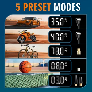 L9 Pro Tire Inflator Portable Air Compressor 150PSI Cordless Bike Pump Electric - Picture 1 of 7