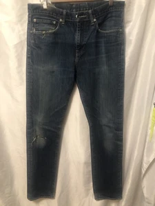 Pantalones de mezclilla Levis Jeans para hombre 34x34 azul 508 oscuros lavados descoloridos desgastados - Imagen 1 de 11