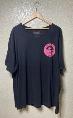 Camiseta masculina Fresh Laundry 4XL preta estampa gráfica Los Angeles Califórnia - Imagem 1 de 4