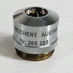 Obiettivo microscopio vintage 4x C. Reicht 265 223 obiettivo filettato 20 mm obiettivo ottico - Foto 1 di 8