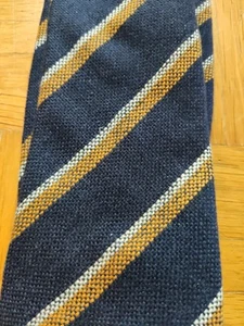Corbata Drakes, Made In England, Hecha a Mano Azul - Imagen 1 de 4