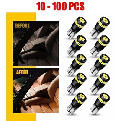 168 10-100X T10 AUXITO 194 Blanco LED Lado W5W Placa Marcador Lámpara Juego de Bombillas Foto 1 de 4