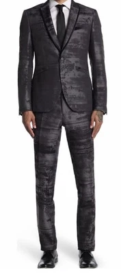 Traje John Varvatos Willet 2 piezas en cardo talla:52 hecho en Italia Foto 1 de 4