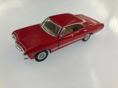 5" Kinsmart Chevy 1967 Chevrolet Impala Diecast Model Toy Car 1:43 Red - Image 1 of 2
