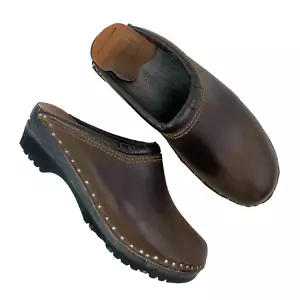 Zuecos sin cordones Troentorp Ideal Suecia cuero marrón talla 38 LEER - Imagen 1 de 11