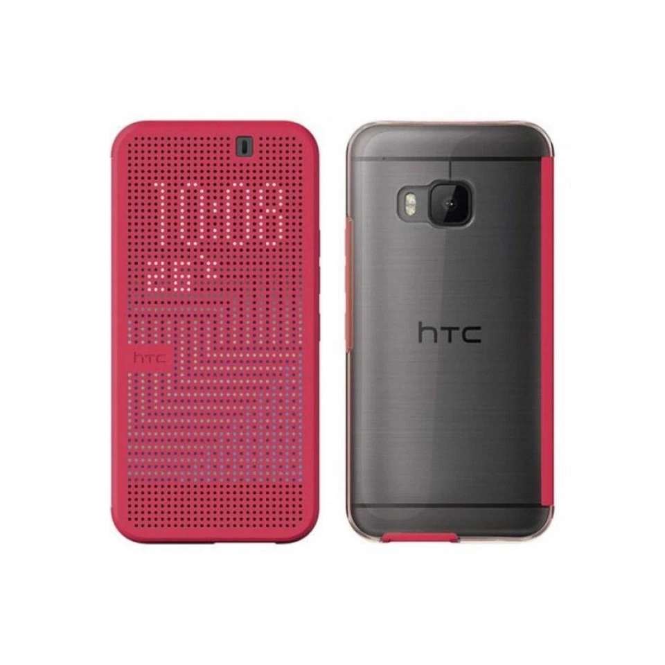 HTC CASE ONE M9 HC M232 DOT VIEW NOTIFICATION COVER GENUINE PINK NEW 99H20115-00 - Image 1 of 3