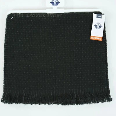 BUFANDA DE INVIERNO DOCKERS Hombre NEGRO con PUNTOS GRISES o Patrón DIAMANTE Max-Wartth Foto 1 de 4