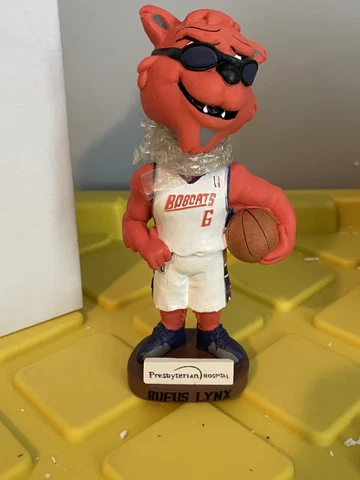 SGA MASCOT Bobble RUFUS 2004 Charlottle Bobcat STADIUM PROMO 2005 Bobblehead Cover