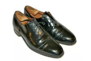 $1250 Ralph Lauren Purple Label Leather Shoes 8 D Made in Italy Derby Plain Toe - Picture 1 of 12